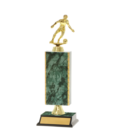  Gd Edged Trophy on P/Base <Br>21cm Plus Figurine