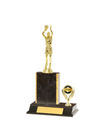  Gd Edged Trophy on P/Base <Br>13cm Plus Figurine