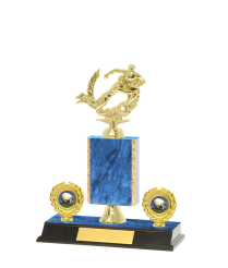  Gd Edged Trophy on P/Base <Br>16cm Plus Figurine