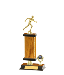  Gd Edged Trophy on P/Base <Br>24cm Plus Figurine