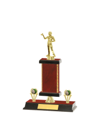  Gd Edged Trophy on P/Base <Br>21.5cm Plus Figurine