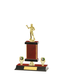  Gd Edged Trophy on P/Base <Br>19cm Plus Figurine