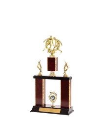  Gd Edged Trophy on P/Base <Br>30cm Plus Figurine