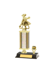  Tube Trophy On P/Base <Br>19cm Plus Figurine