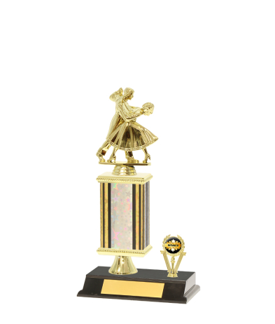  Tube Trophy On P/Base <Br>16.5cm Plus Figurine