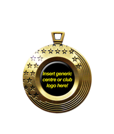 26664G 1" Stars & Stripe Hdr Gold Medal 5cm Dia