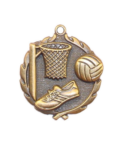32023G Netball - Gold Medal 4.5cm Dia