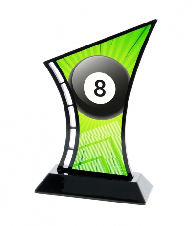 631BILL 19.5cm Printed 8-Ball Acrylic Award
