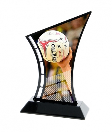 631NETB 19.5cm Printed Netball Acrylic Award