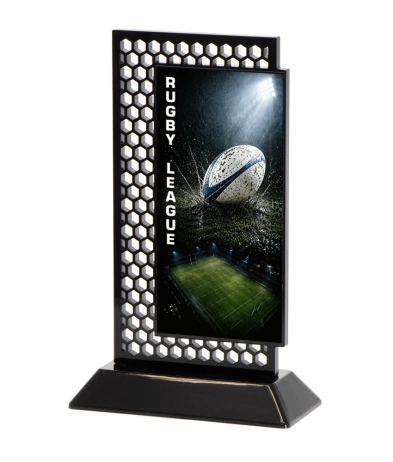 632LEAG 20cm Printed R/League Hex Acrylic Award