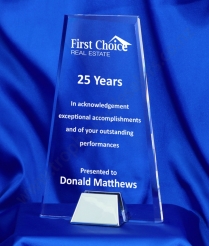 6711 22cm Nickel Base Acrylic Award