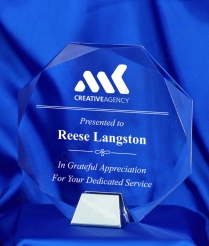 6771 19cm Nickel Base Acrylic Award