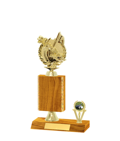  Gd Edged Trophy <Br>15cm Plus Figurine