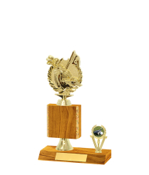  Gd Edged Trophy <Br>12.5cm Plus Figurine