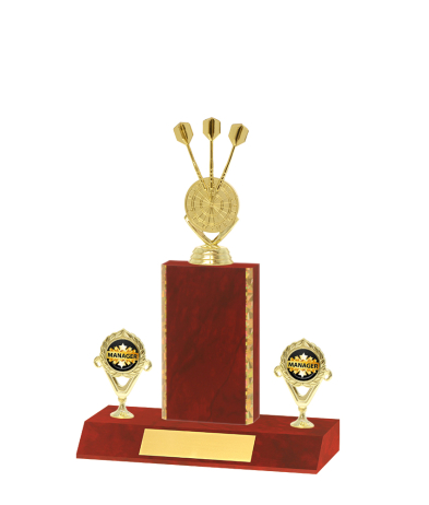  Gd Edged Trophy <Br>15cm Plus Figurine