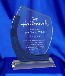 CRY00452A Crystal Chesapeake Blue 19.5cm