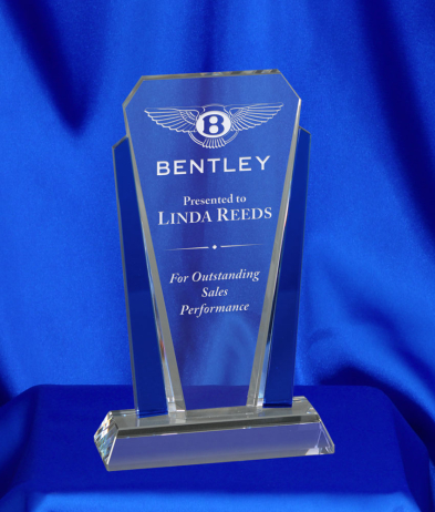 CRY00462B Crystal Bethesda Blue 21.5cm