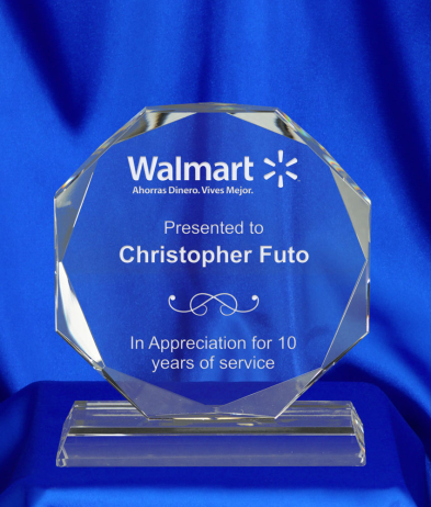 CRY96006 Crystal Octagon 16cm