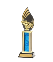  F/Back Tube Trophy On P/Base <Br>37cm