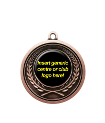 M001Z Insert - Bronze Wreath Relief Medal 4.5cm Dia