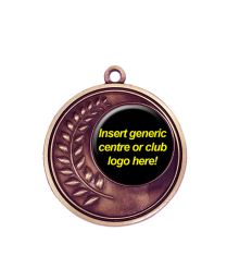 M002Z Insert - Bronze Fern Relief Medal 4.5cm Dia