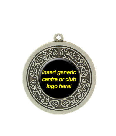 M003S Insert - Silver Koru Relief Medal 4.5cm Dia