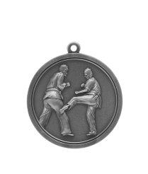 M020S Karate - Silver Relief <Br>Medal 4.5cm Dia