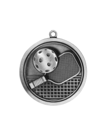 M040S Pickle Ball - Silver Relief <Br>Medal 4.5cm Dia