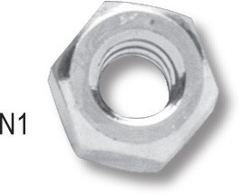 N1 Nut 1/4" Hexagon (Pack 200 Nuts)