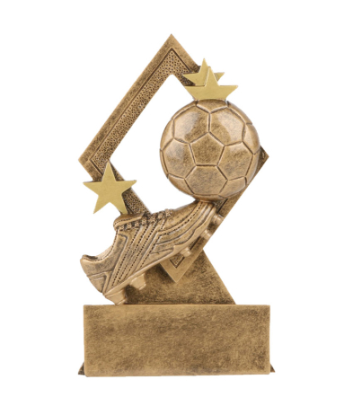 RES0233 Soccer Ball & Boot Diamond Resin 13cm