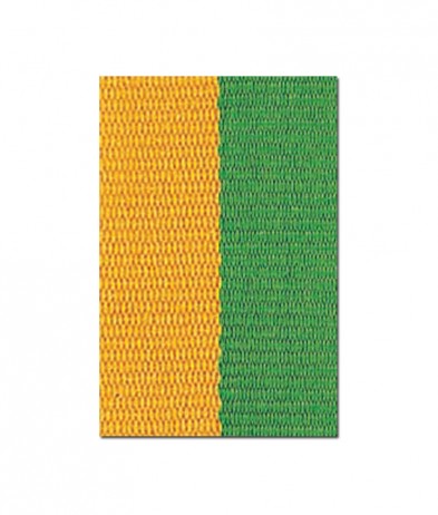 V122GDGR V Neck Gold/Green Ribbon