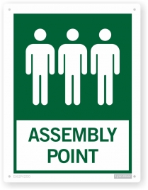 assembly point sign