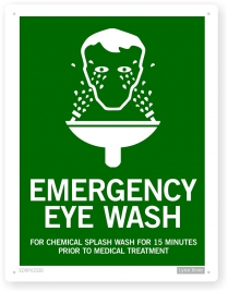 eye wash sign