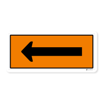 ORANGE ARROW SIGN