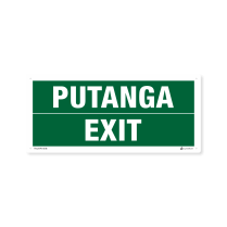 exit sign bilingual Maori PVC 
