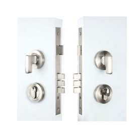Mini Lever Entrance Lock Kit Round, 60mm