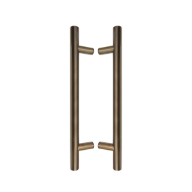 Brass Pull Handle Pair Round 300mm OA