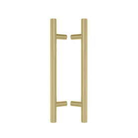 Brass Pull Handle Pair Round 300mm OA