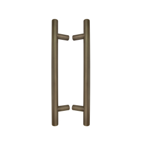 Brass Pull Handle Pair Round 300mm OA