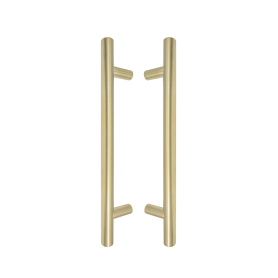 Brass Pull Handle Pair Round 300mm OA