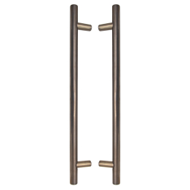 Brass Pull Handle Pair Round 400mm OA