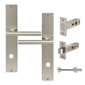 Charleston Longplate Square Privacy Set - Magn. Latch