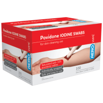POVIDONE IODINE SWAB 60X33MM (AWP16100)      BOX/100