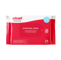 CLINELL SPORICIDAL POWERFUL WIPES (CST25) PACK/25