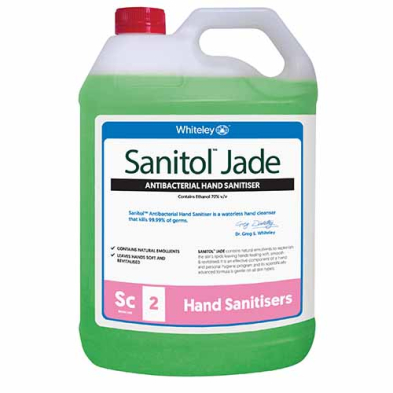 SANITOL JADE ANTIBACTERIAL HAND SANITISER 5LT EACH