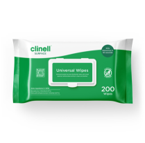 CLINELL UNIVERSAL WIPE FLAT PACK (CW200) PACK/200