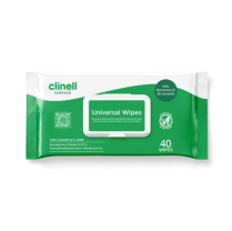 CLINELL UNIVERSAL WIPE FLAT PACK (CW40) PACK/40