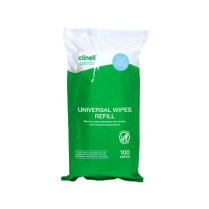 CLINELL UNIVERSAL WIPES REFILL (CWTUB100R) PK/100