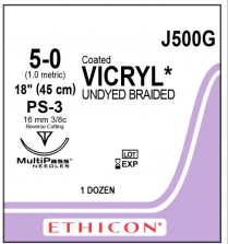 SUTURE VICRYL PLUS 5/0 16MM (VCP500G)           BOX/12