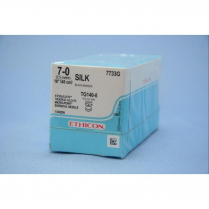 SUTURE SILK 7/0 45CM TG140-8 (7733G)       BOX/12